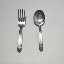 Holmes  Edwards Baby Fork  Spoon Set Vintage Flatware