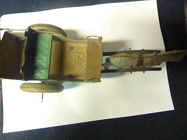 ancien jouet tole C Rossignol cheval charette 25 cms - Photo 3/4