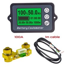 8-120V 100A TK15H LiFePO Battery Capacity Indicator Voltage Tester Coulometer