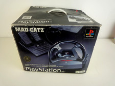 PLAYSTATION SLEH-0005 MAD CATZ STEERING WHEEL WITH GEARSTICK & PEDALS WITH BOX