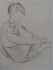 Mily POSSOZ: The Little Boy Dresses - Signed Original Engraving