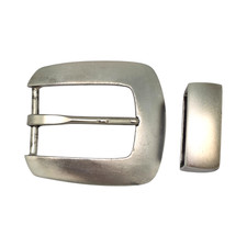 DOUGLAS MAGNUS STERLING SILVER 2 PIECE 1" BELT BUCKLE SET 57.2GR 1658