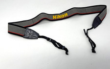 Nikon NS-1 Gray Black Red Stripe Yellow Logo Camera Strap Buckle Vintage 80's
