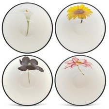 Noritake Colorwave Graphite Set Of 4 Floral Mini Bowls, 4