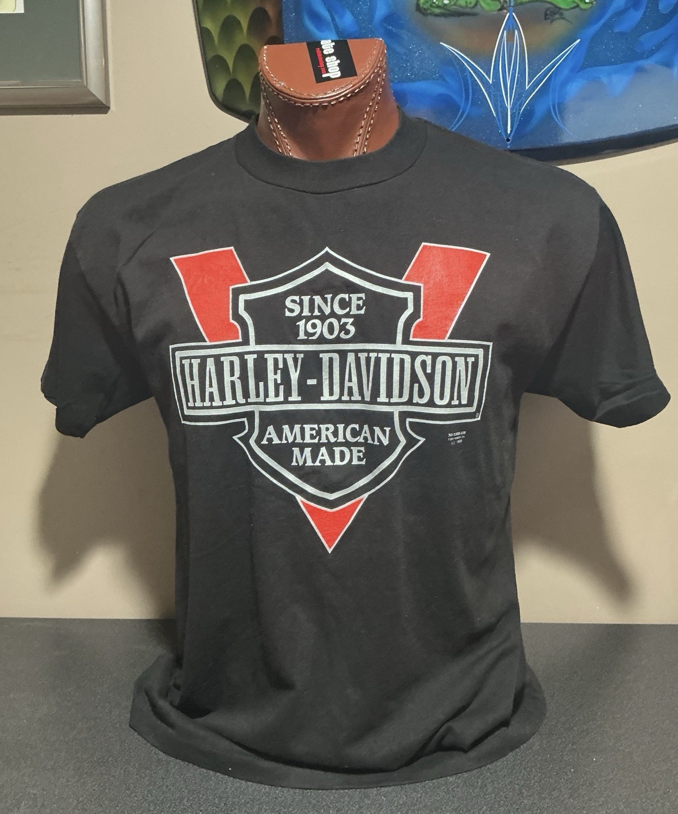 Vintage 1990's 3D Emblem Harley-Davidson  t-shirt Satan's Cycles MD NO TAG