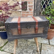 Wooden Box Chest Storage Bin Toys Trinkets Blankets Treasure Chest Organiser Box