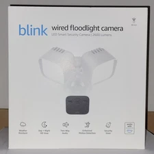 Blink Wired Floodlight Smart Security Camera 2600 Lumens HD Live View +Yard Sign