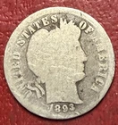 1893 Barber Dime. Better Date. Free Shipping