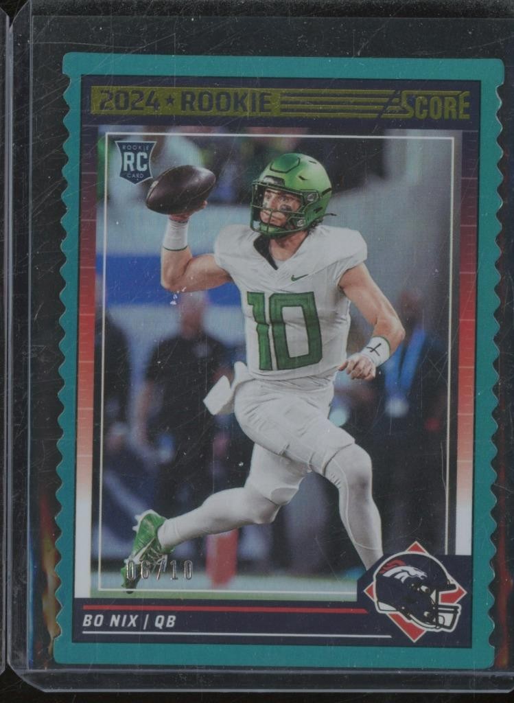 2024 Panini Score BO NIX #332 RC Rookie Teal Die Cut Parallel /10 Broncos BKM4