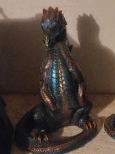 Windstone Editions - Pena 1986 - 9" Blue Peacock Dragon Male - RETIRED