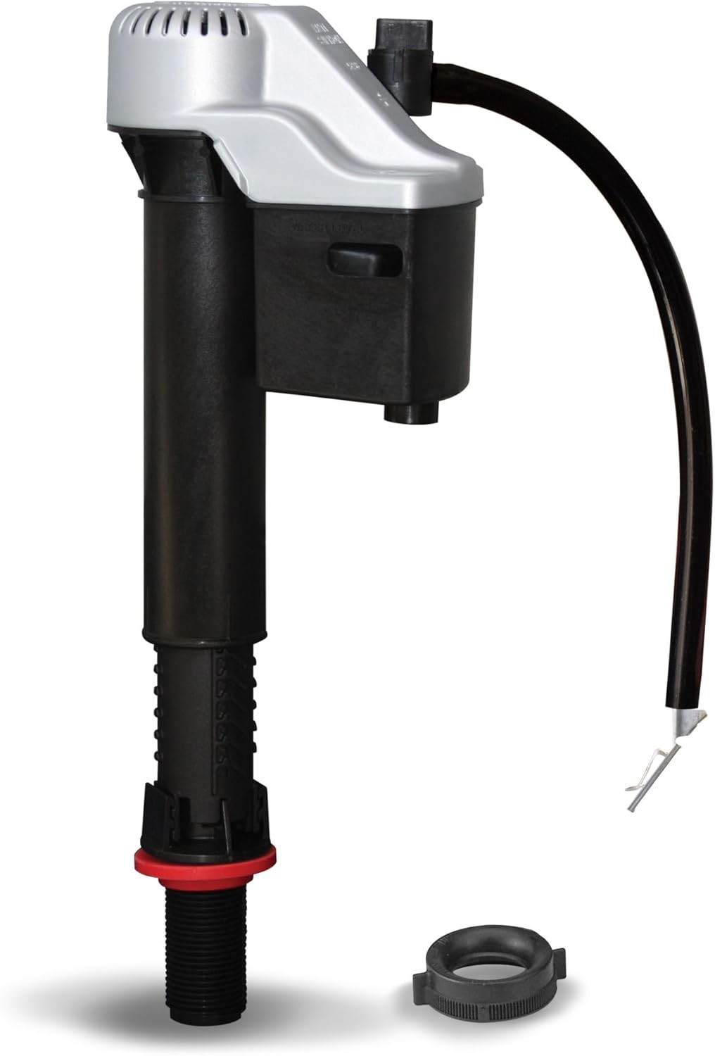 Korky QuietFILL Platinum Universal Toilet Fill Valve Fits 99% of Toilets in Black