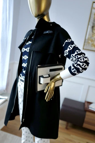 HERMÈS Cardigan Abito corto Hermes doppio cashmere nero nuovo con scatola taglia 34 $8K vendita al dettaglio