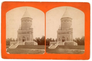 Cleveland Ohio OH Stereoview: Garfield Memorial Lake View Cemetery Antique 1890
