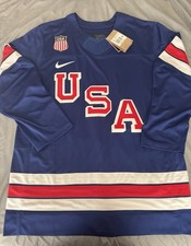 Nike Team USA Olympics 2026 Home Blue Authentic Hockey Jersey Sz L J000657-USAH