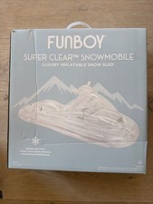FUNBOY Giant Inflatable Luxury Retro Winter Snowmobile Snow Sled NIB