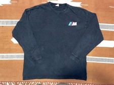 Vintage BMW M Series Long Sleeve Shirt XL Embroidered Black