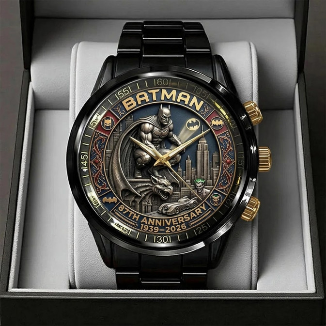 Batman 87th Anniversary 1939-2026 Men's Black Stainless Steel Wristwatch TN1592