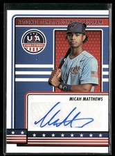 Micah Matthews 2023 Panini USA Baseball Stars & Stripes National Team