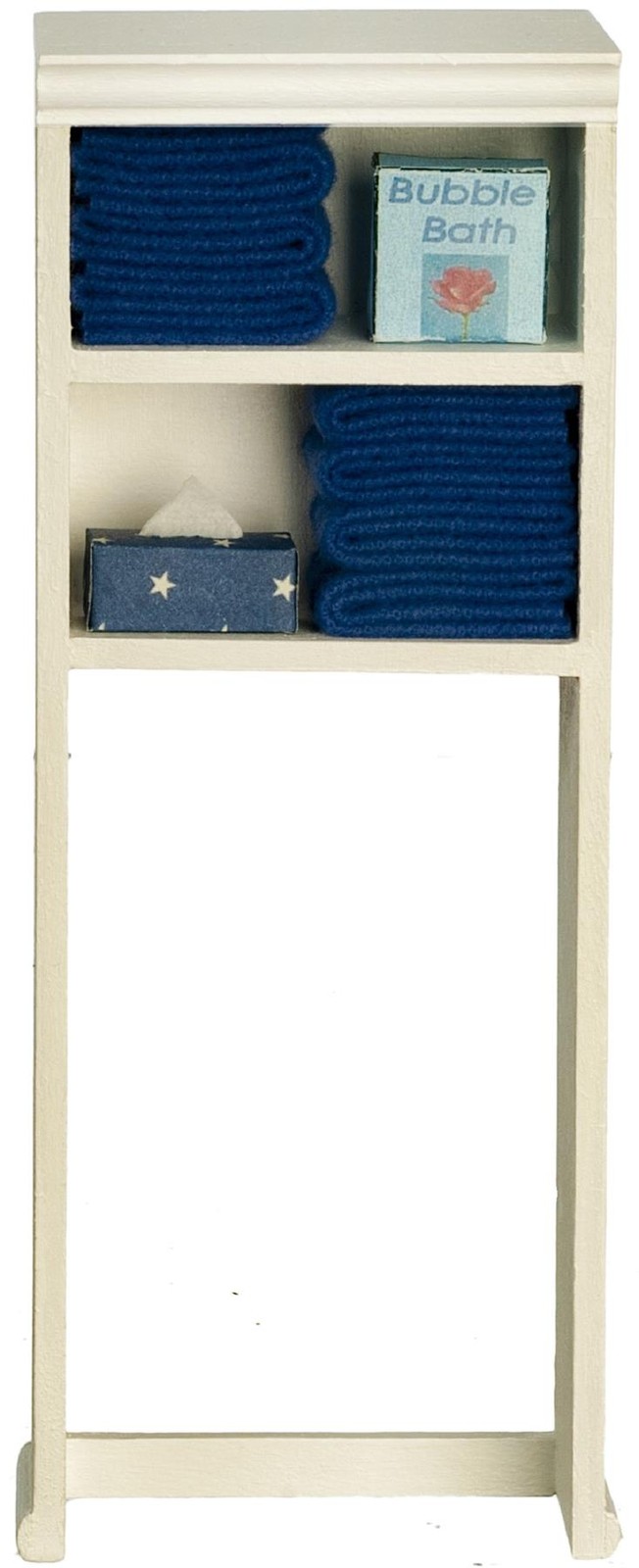 Dolls House Over Toilet Shelf Unit Dark Blue Miniature Bathroom Furniture 1:12
