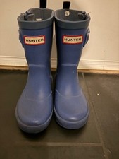 Hunter  Waterproof Unisex Kids blue Rain Boots size 7 Boys