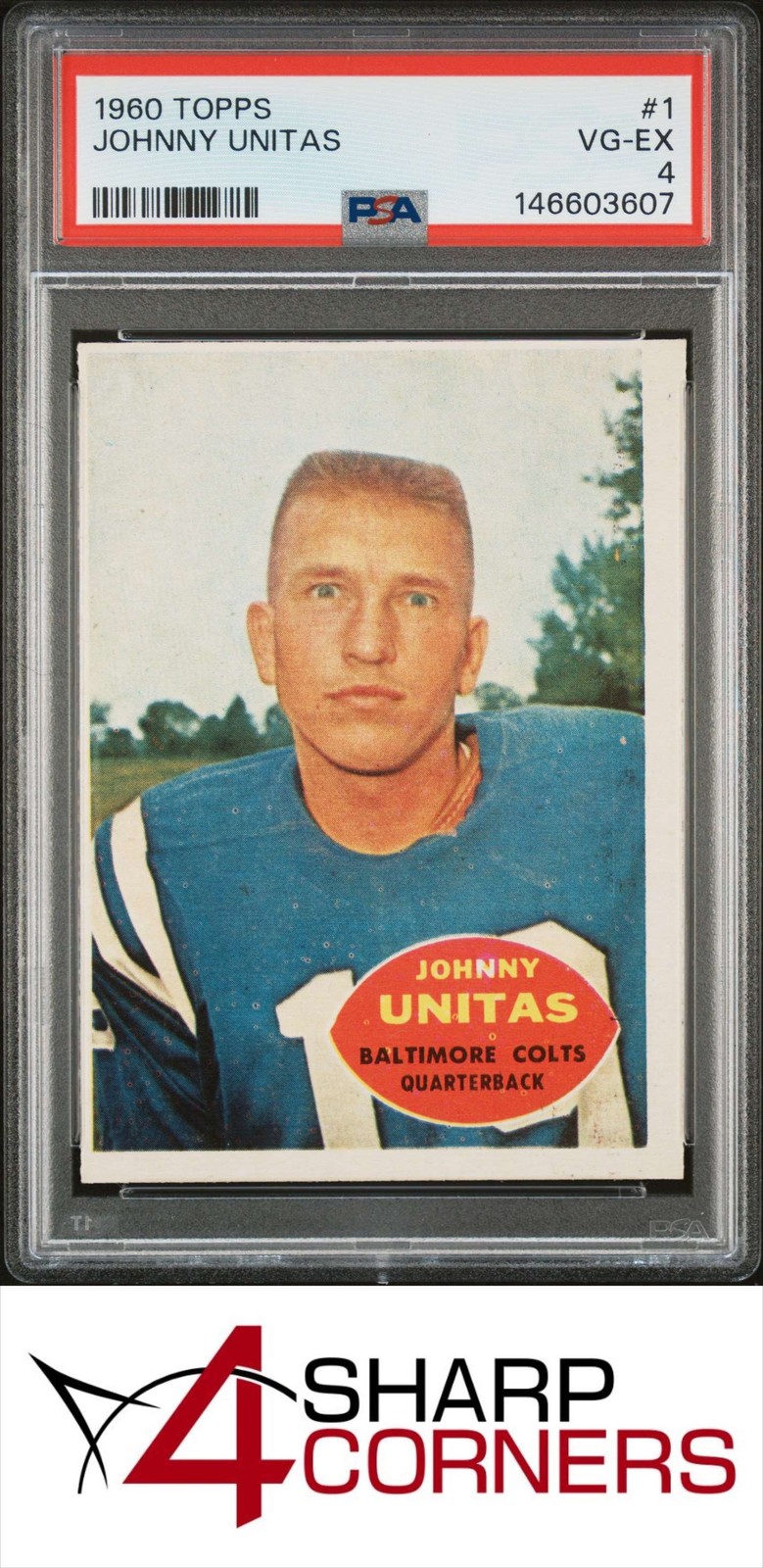 1960 TOPPS #1 JOHN JOHNNY UNITAS COLTS HOF PSA 4