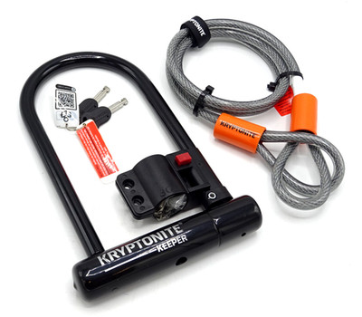 Kryptonite Keeper Standard + 2 Schlüssel + Flex - 5/10 Sold Secure Silver - 031-R17