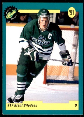 1991-92 Classic Draft Picks French Brent Bilodeau Seattle Thunderbirds #14