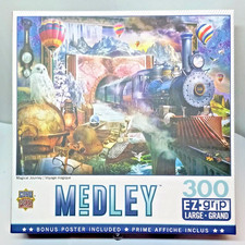 MasterPieces 300 Large Piece Puzzle Magical Journey Train w/ Poster