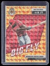 2022 Mosaic Nicholas Castellanos Big Fly Orange Fluorescent Mosaic /99 Phillies