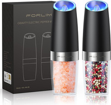 Gravity Electric Salt and Pepper Grinder Set, Automatic Pepper Grinder Shakers M