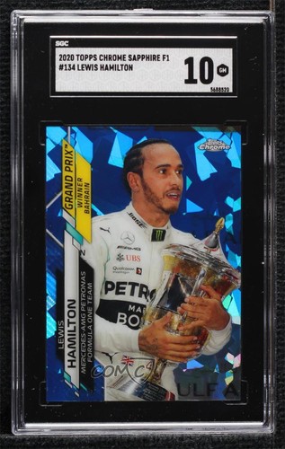 2020 Topps Chrome Sapphire Edition Formula 1 Lewis Hamilton #134 SGC 10 GEM 1j6 - Picture 1 of 3