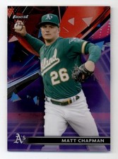 2021 Finest Purple and Pink Vapor Refractors #12 Matt Chapman 2/3 Athletics- NM