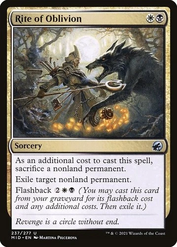Rite of Oblivion 1x  MtG Innistrad: Midnight Hunt SP/NM