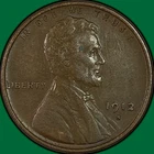 1912-S Lincoln Wheat Cent Almost Uncirculated AU Coin, Tiny Spot #41527