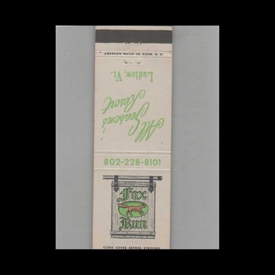 Matchbook Cover - Fox Run Resort Ludlow, VT