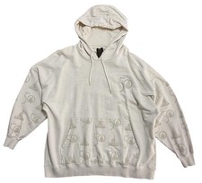 Disney Walt Disney World Hoodie Mens XL Cream 50th Anniversary Castle Logo