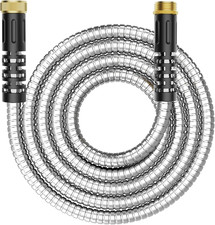 10ft Metal Garden Hose Water Lead-in Hose Extension Stainless Steel Hose 10ft Metal Garden Hose Water Lead-in Hose Extension Stainless Steel Hose