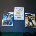 Set Of 3 Wii Video Games - Michael Jackson The Experience Wii Music Def Jam Raps