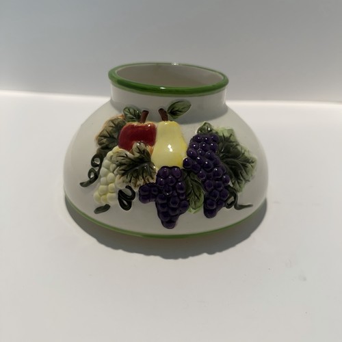 Vtg ceramic hand-painted candle shade from the Sonoma Villa collection
