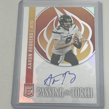 2023 Panini elite Aaron Rodgers passing the torch autograph Auto /25