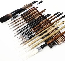 Whaline 18Pcs Chinese Calligraphy Brushes Set with Writing Paper Multicolor 