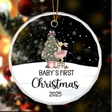Baby Girl First Christmas Ornaments 2025, Gifts for Baby's Christmas... 