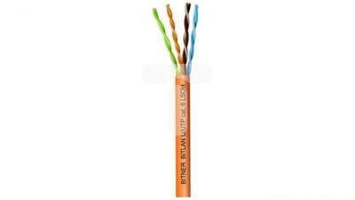 Kabel teleinformatyczny BiTLAN U/UTP kat.6 4x2x23AWG (0,54) 350MHz LSOH /100m/