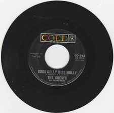 The Crests "Good Golly Miss Molly" / "I Remember" COED 45 1960