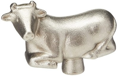 Staub Animal Lid Knob Cow 40511-486 Stainless Steel Silver L74xW28xH50mm NEW