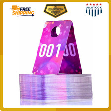 Live Sale Number Tags 1-100 Reusable Plastic Cards Pink Clothes Hangers