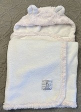 Little Giraffe Hooded Towel with Ears Pink White