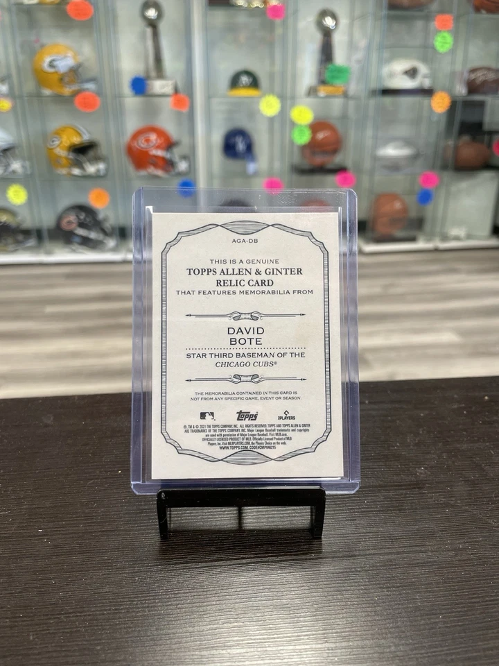 2021 Topps Allen And Ginter David Bote Patch #AGA-DB PJ - Image 2 of 2