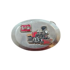 Vintage L N Louisville and Nashville Railroad Steam Engine Train Buckle Silver