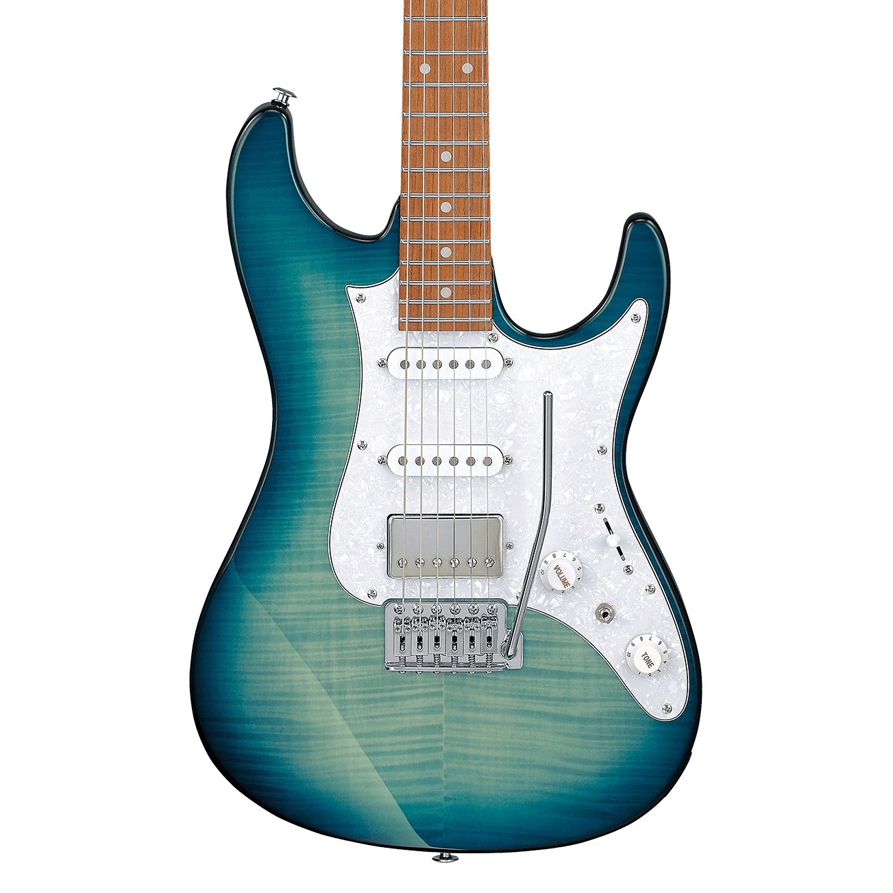 Ibanez AZ22S1F-TXB AZ Series Electric Guitar, Trans Turquoise Burst (NEW)